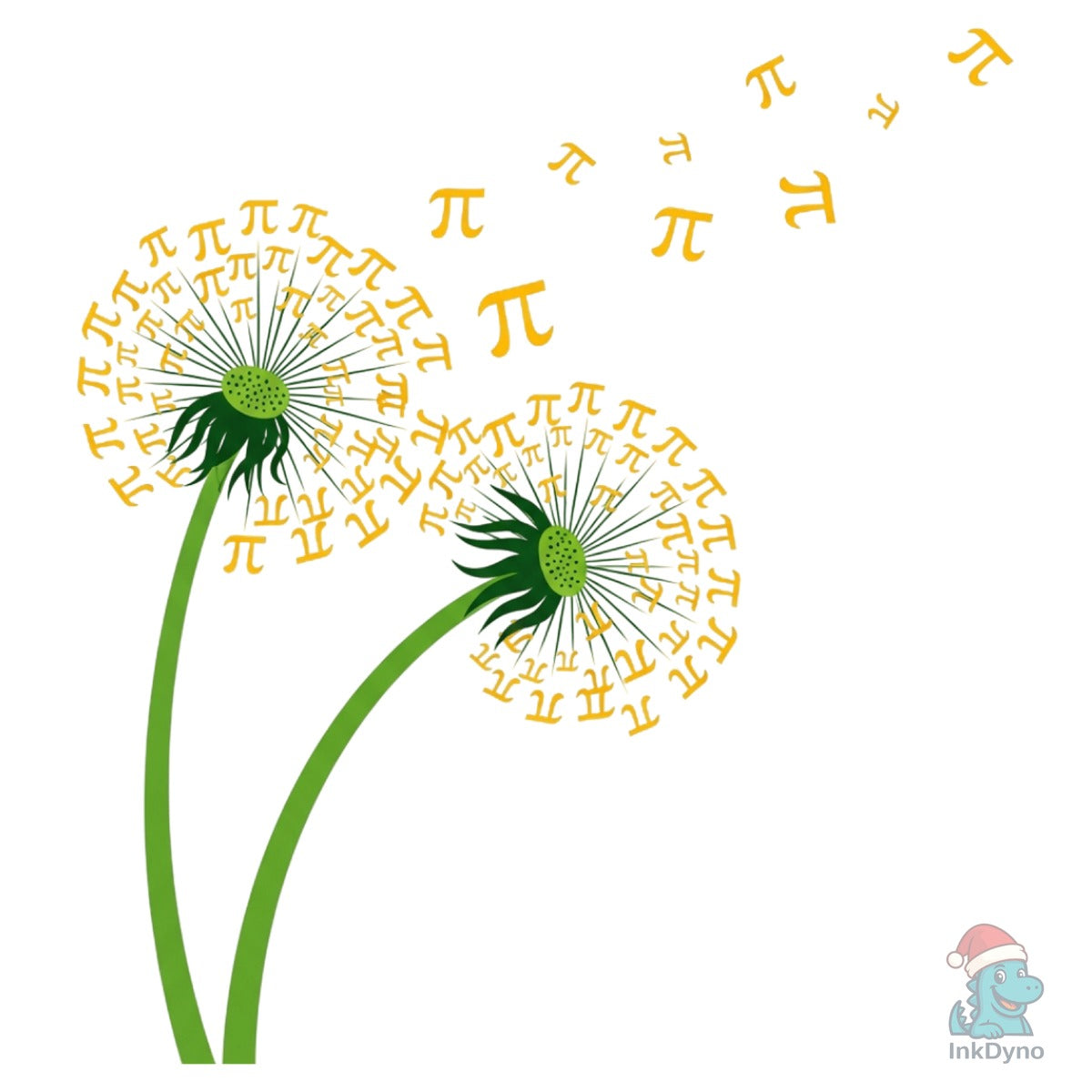 Math Pi Symbol Dandelion Flower Art