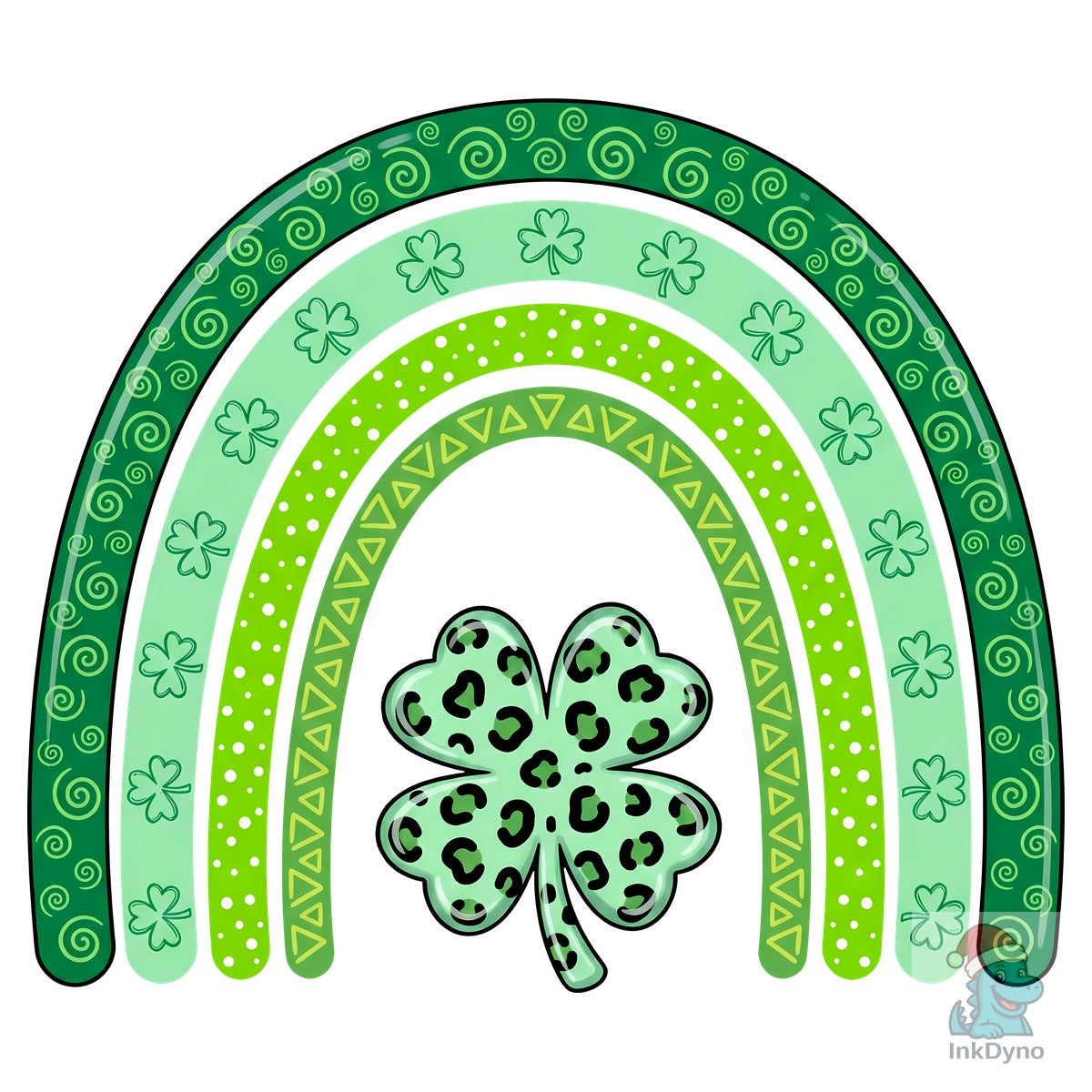 St Patrick's Day Rainbow Shamrock