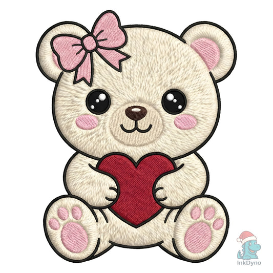 Cute Valentine Teddy Bear - DTF Transfer