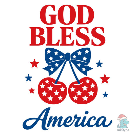 God Bless America Cherries - DTF Transfer