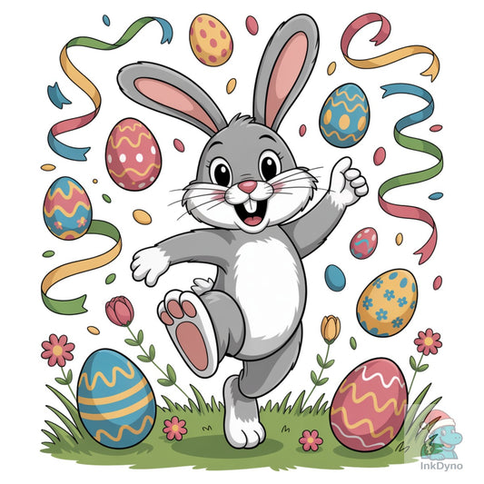 Happy Easter Bunny Dancing - DTF Transfer