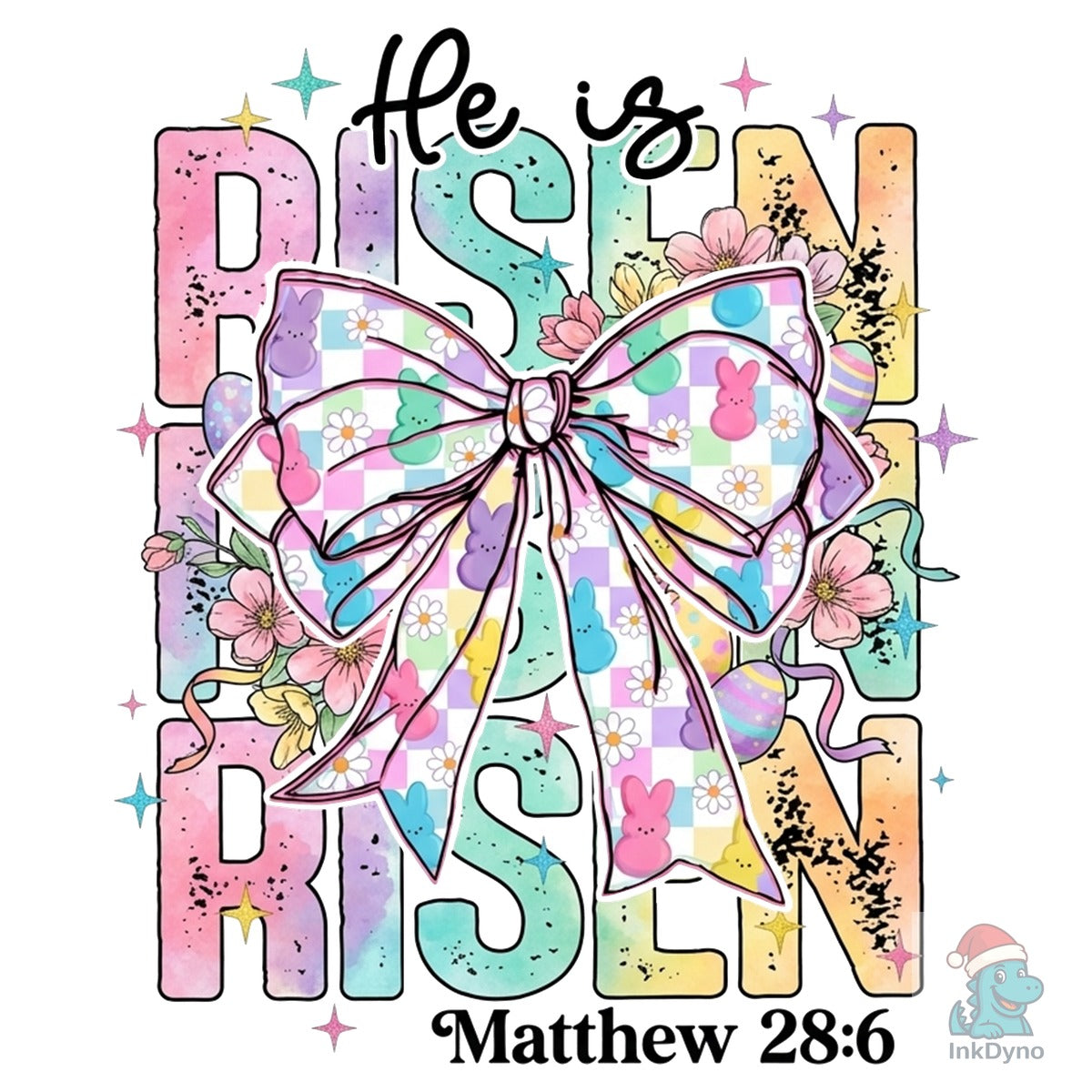 Retro He is Risen Coquette Bow