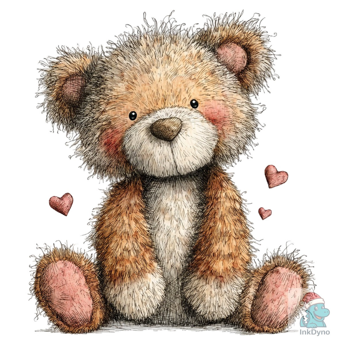 Whimsical Valentine Teddy Bear