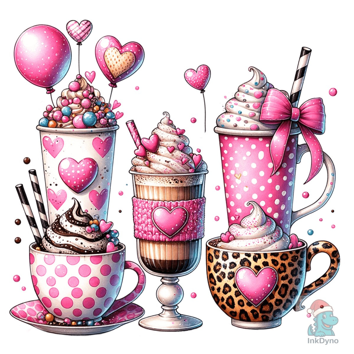 Coquette Coffee Lover Hearts