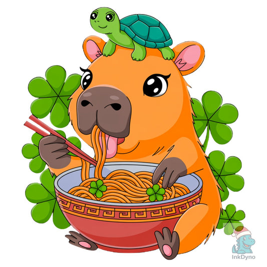 Lucky Capybara Funny Capybara - DTF Transfer