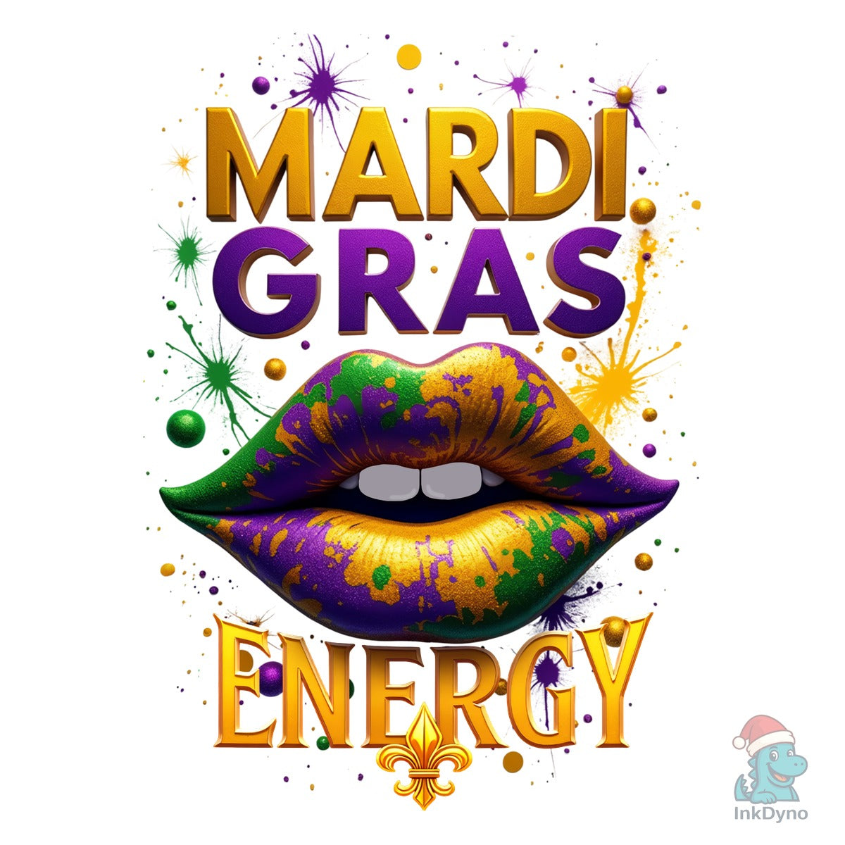 Mardi Gras Energy Purple Green Gold