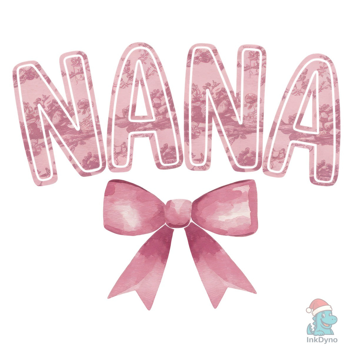 Pink Toile Nana Coquette Bow