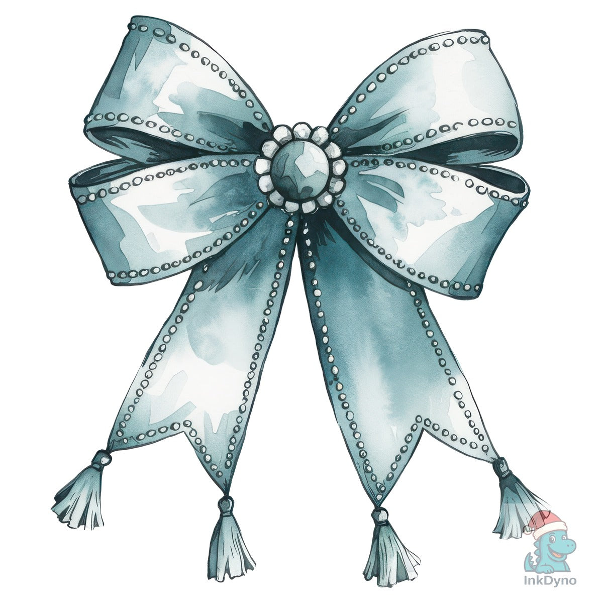 Teal Western Cowgirl Coquette Bow