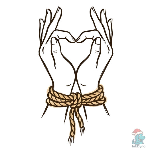 Bound by Love Romantic Line Art - DTF Transfer