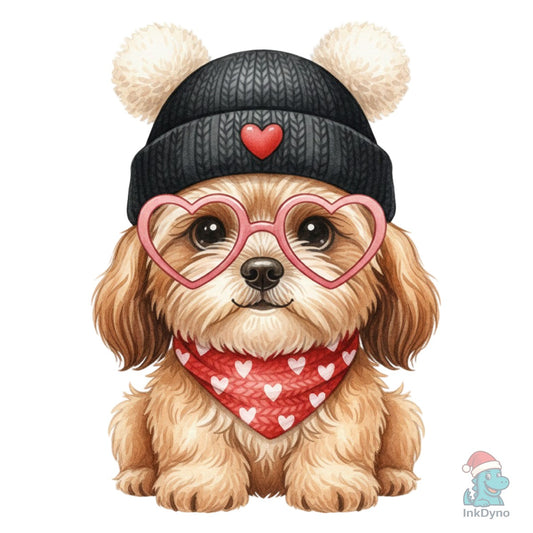 Cute Valentine Dog - DTF Transfer