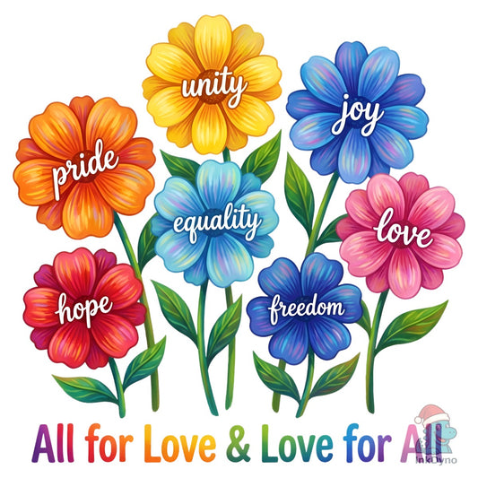 All for Love Pride Flower LGBT - DTF Transfer