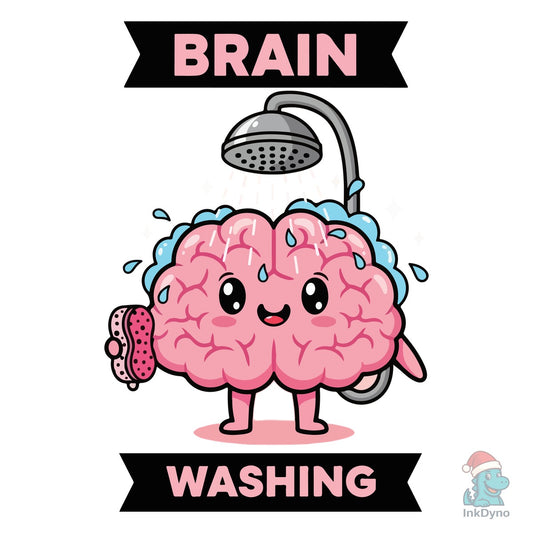 Brain Washing Pun Cute Kawaii T-Shirt - DTF Transfer