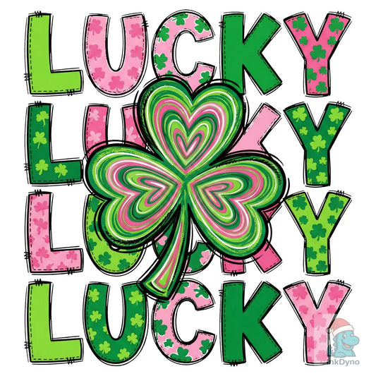 Lucky St Patrick's Day Shamrock - DTF Transfer