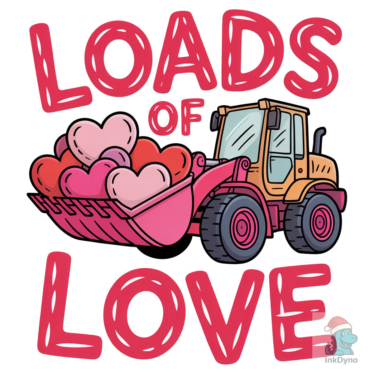 Pink Valentine Tractor Loads of Love