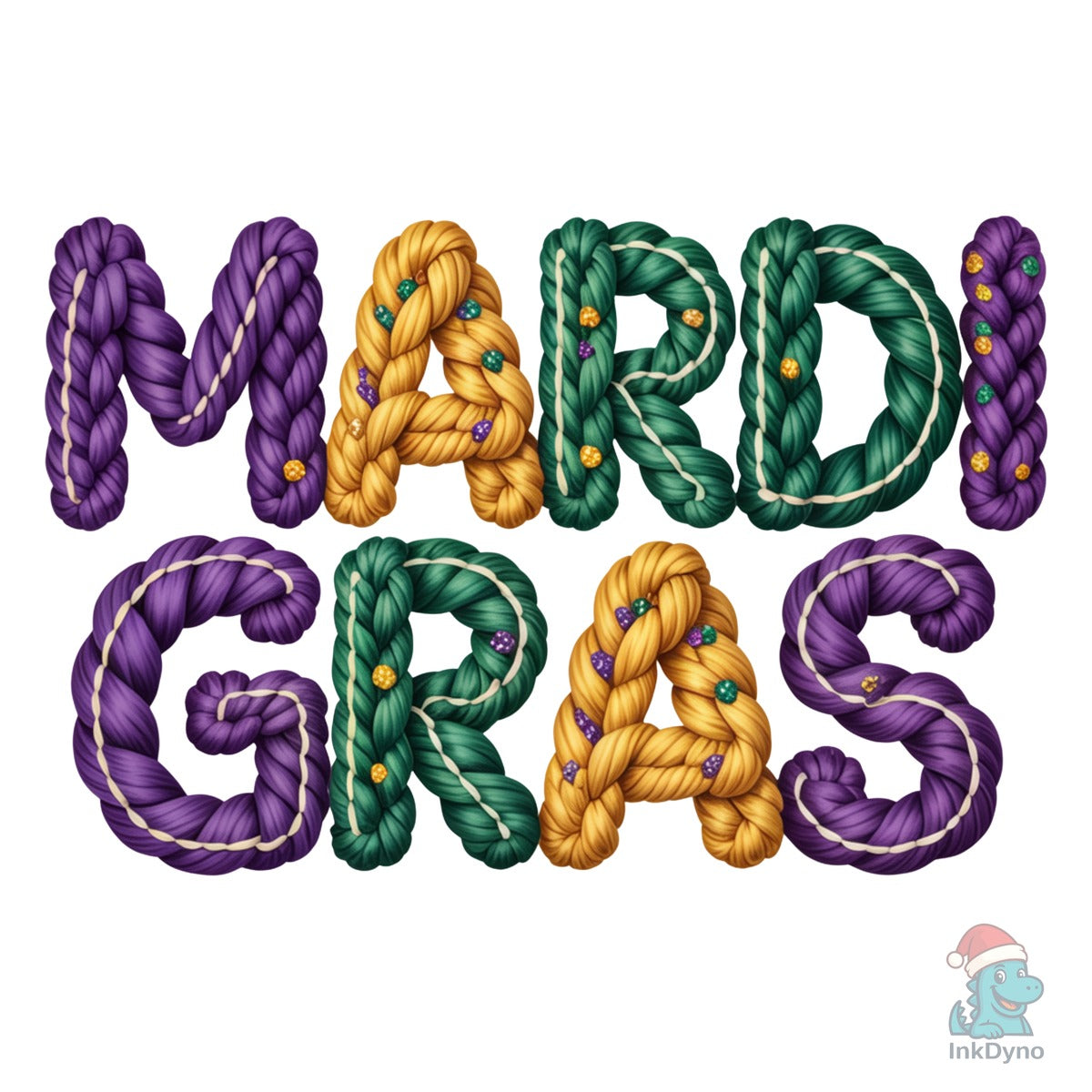Yarn Crochet Mardi Gras Textured