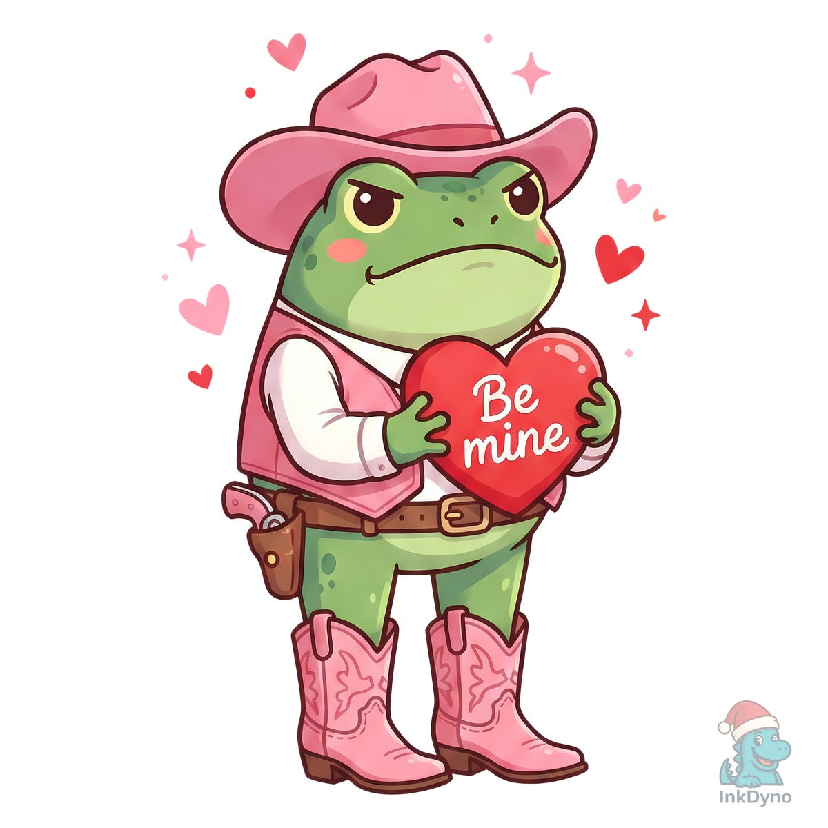 Cute Valentine Frog Cowboy