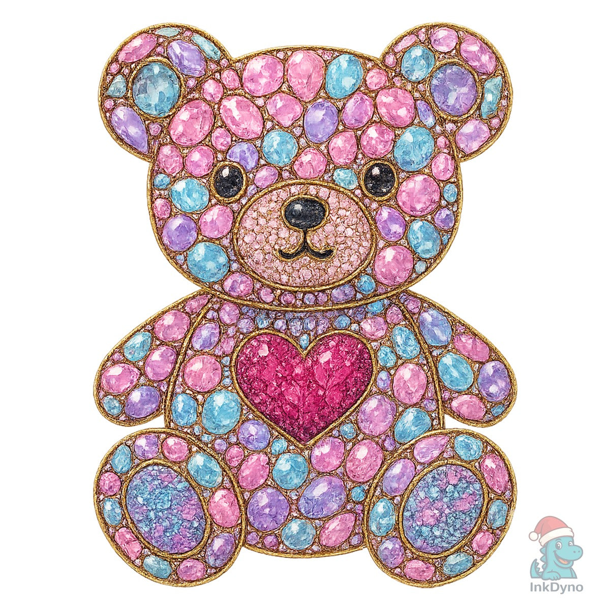 Faux Rhinestone Bear