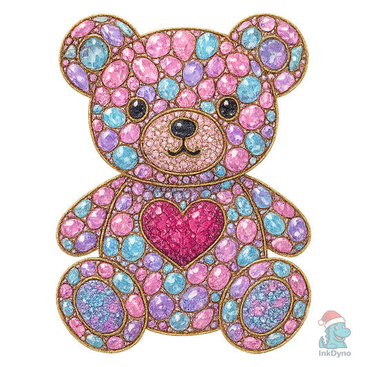 Faux Rhinestone Bear - DTF Transfer