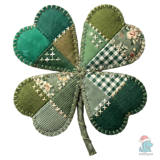 Patchwork Shamrock St Patrick's Day - DTF Transfer