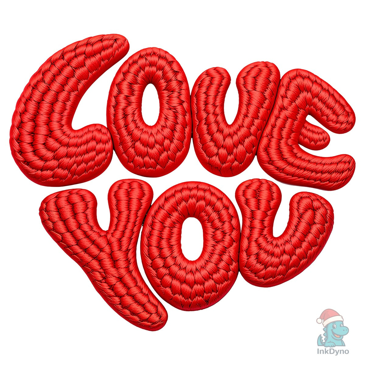 Faux Crochet Love You Valentine
