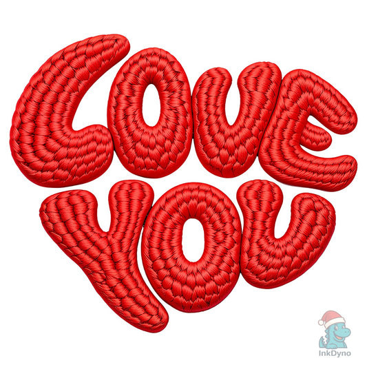 Faux Crochet Love You Valentine - DTF Transfer