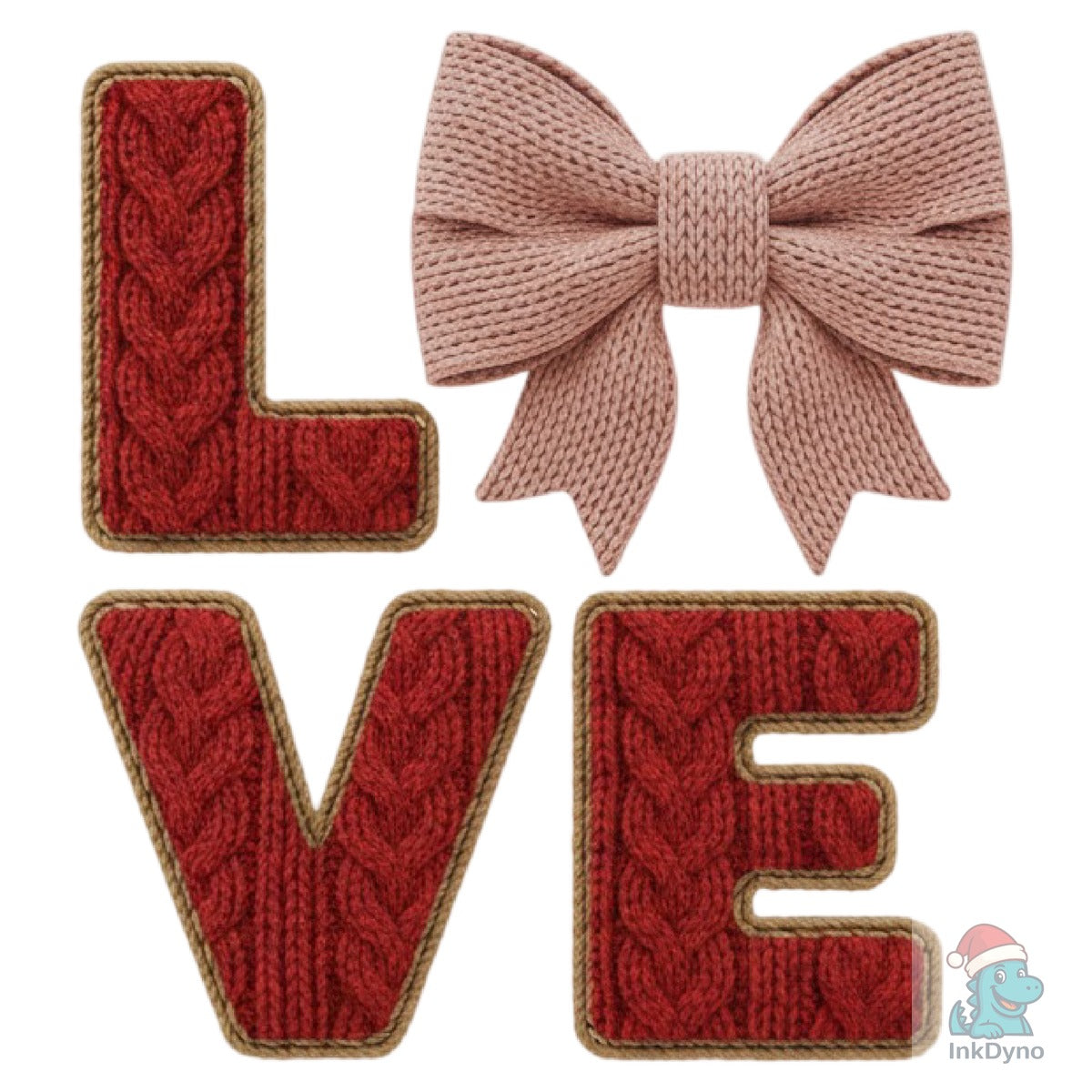 Faux Yarn LOVE Bow Valentine's Day