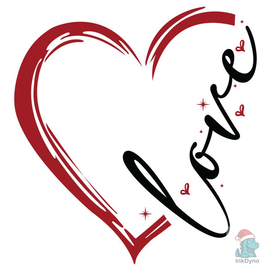 Love Heart Valentine Heart - DTF Transfer