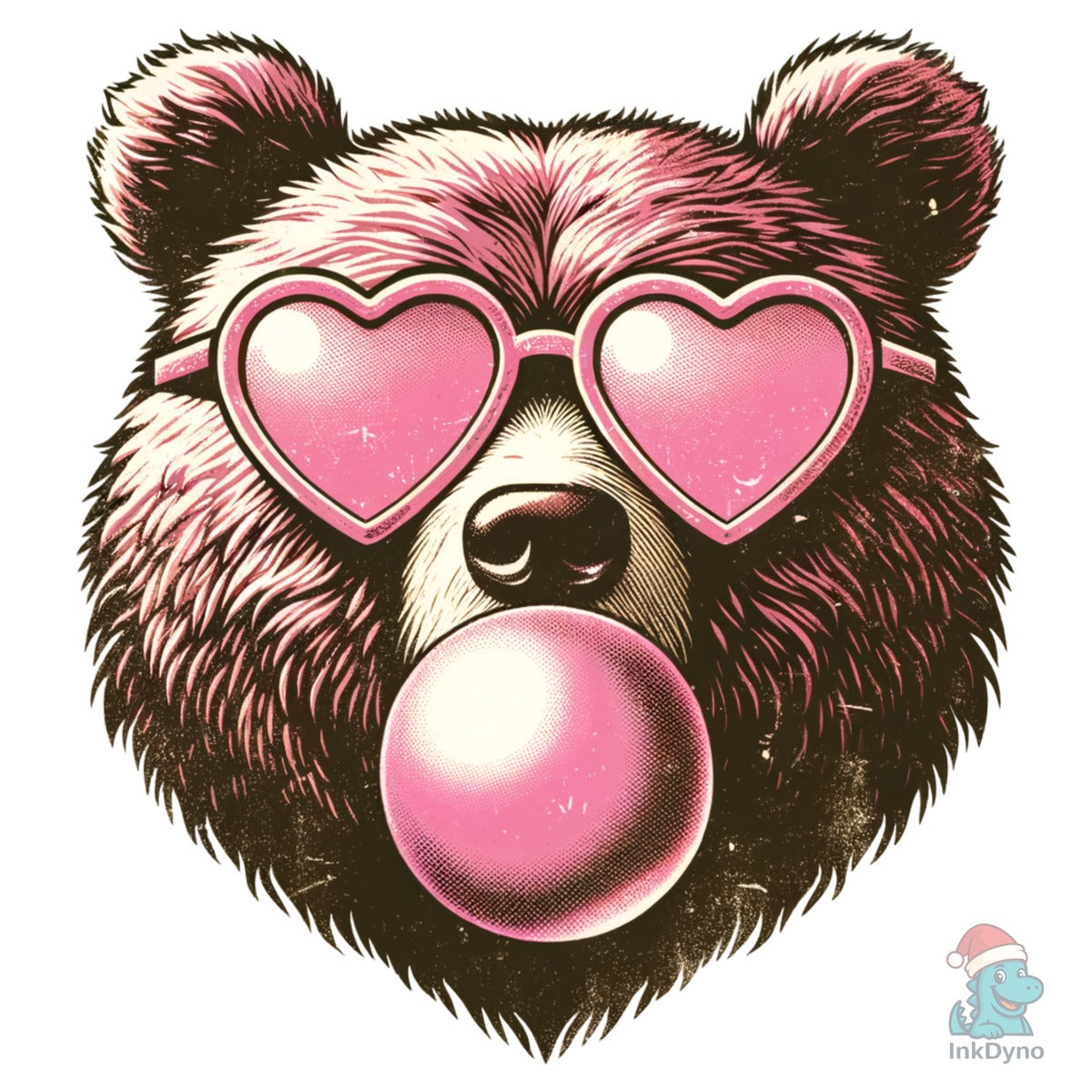 Retro Bear Bubblegum Sport Mascot