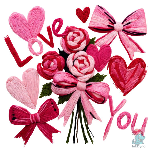 Valentine Love You Latch Hook - DTF Transfer