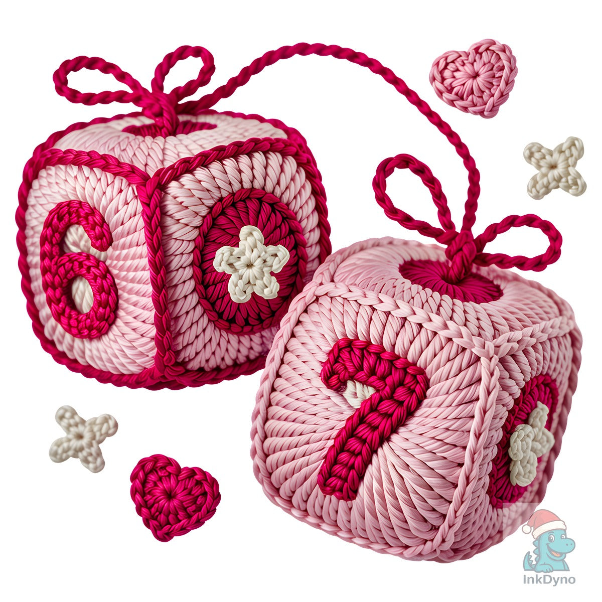 Crochet Six Seven Dice Valentine's