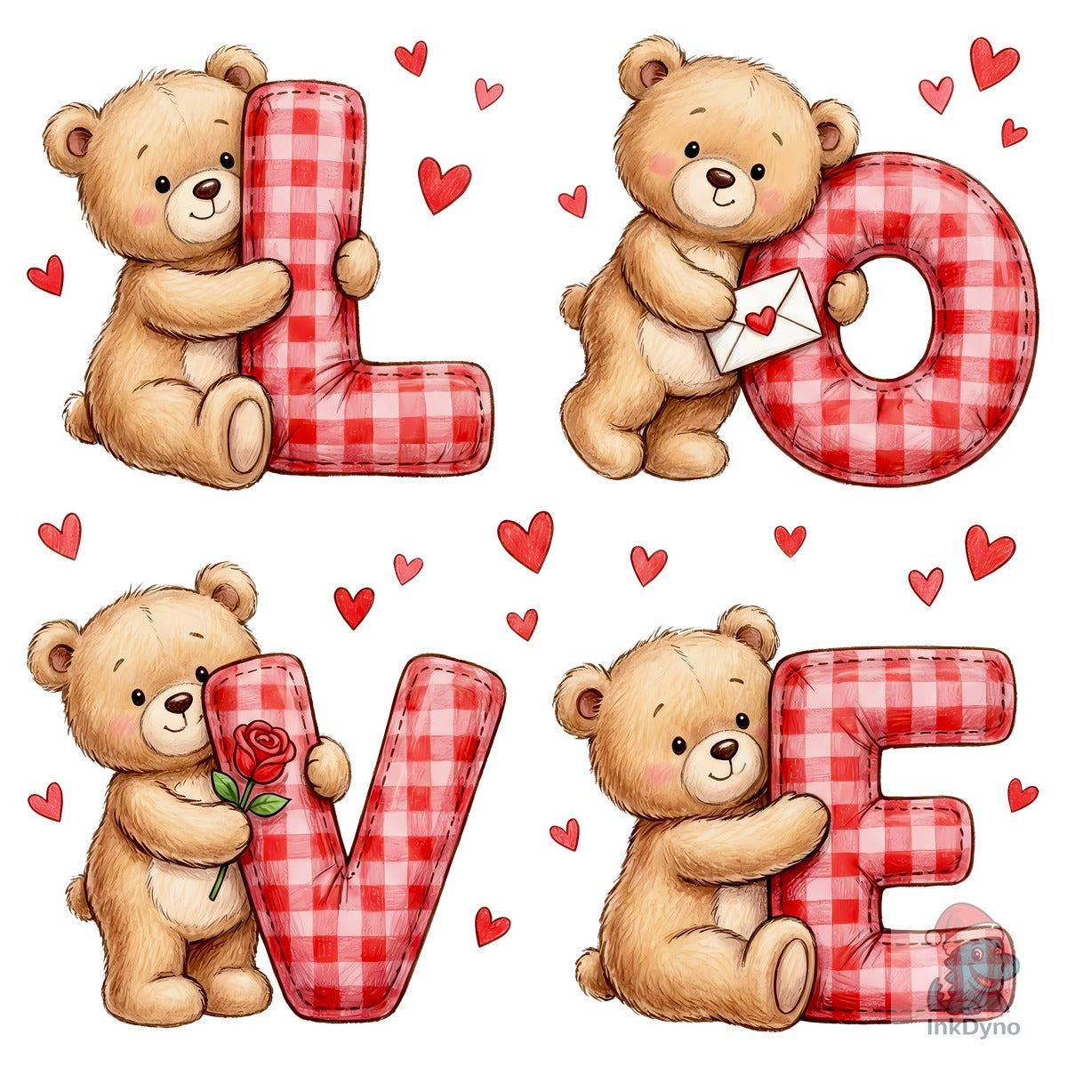 Cute Teddy Bear LOVE Valentine