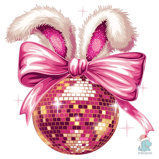 Disco Ball Easter Bunny - DTF Transfer