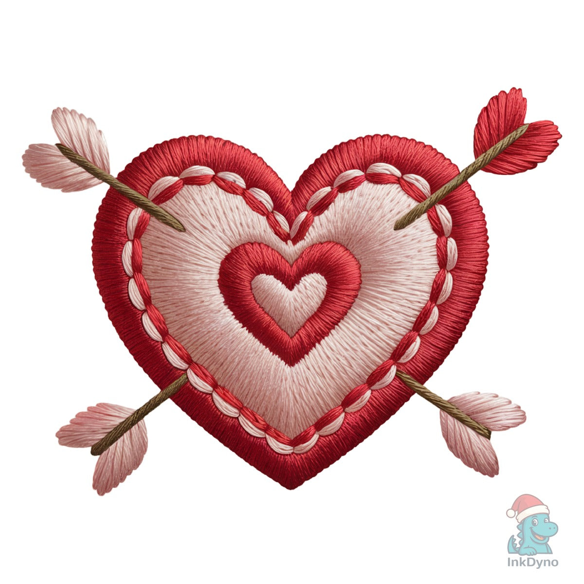 Embroidered Heart Arrow