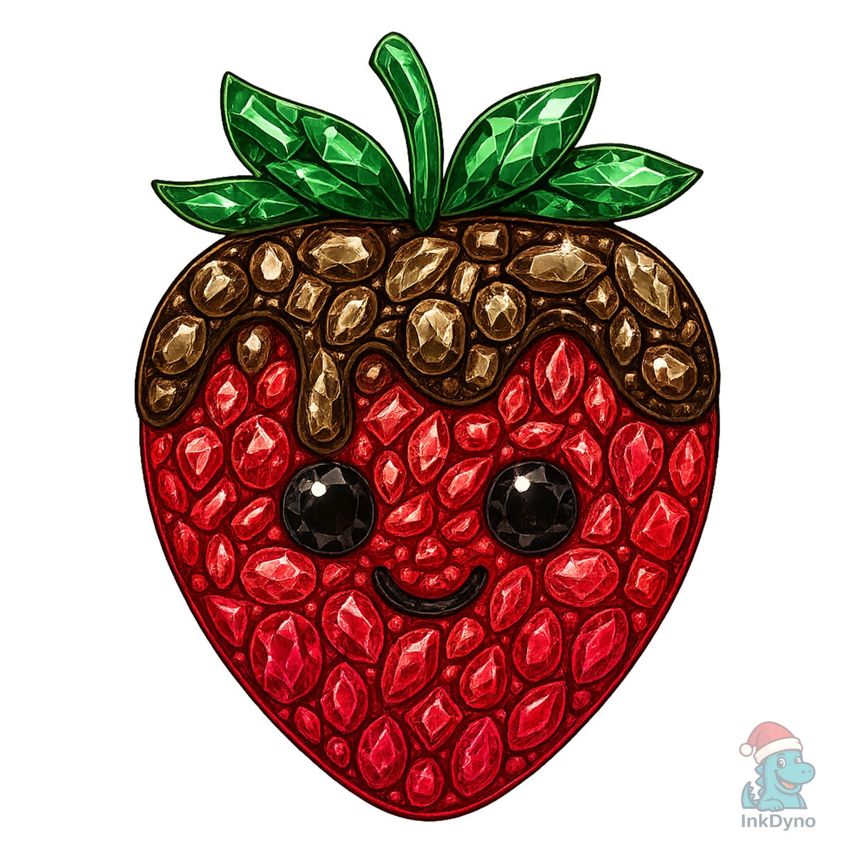 Faux Rhinestone Strawberry