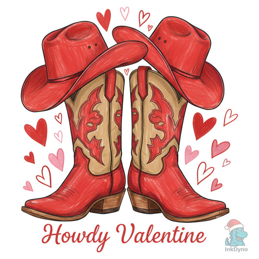 Western Howdy Valentine Sublimation - DTF Transfer