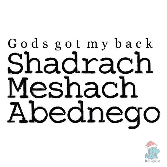 God's Got My Back Black Font DTF - DTF Transfer
