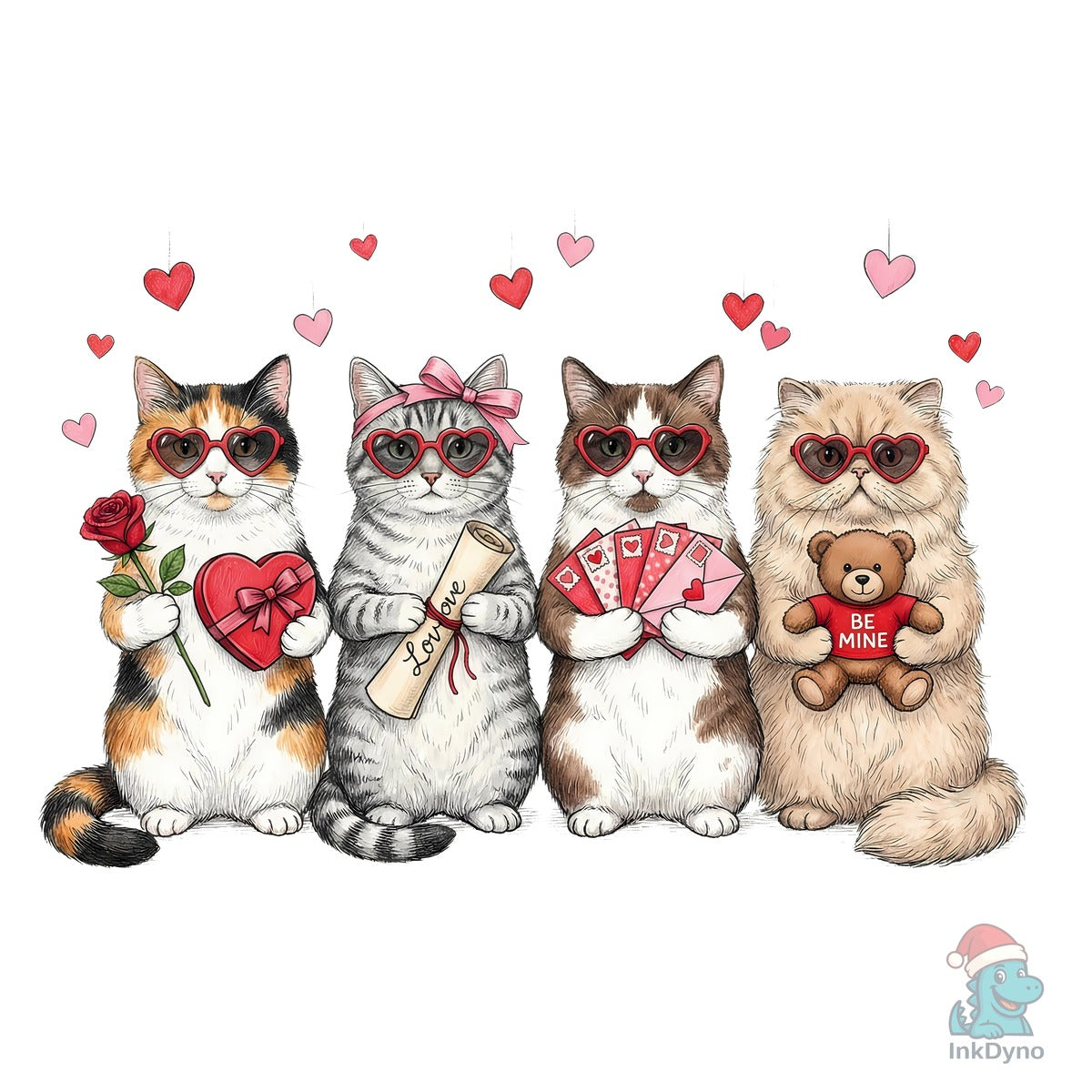 Cute Valentine Cats Sublimation