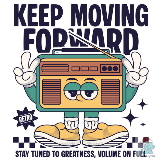 Retro Cartoon Radio Character Design - DTF Transfer