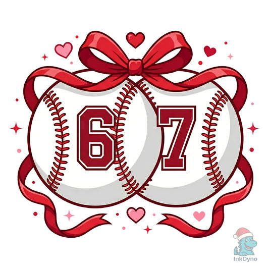 Six Seven Viral Meme Baseball Valentine - DTF Transfer