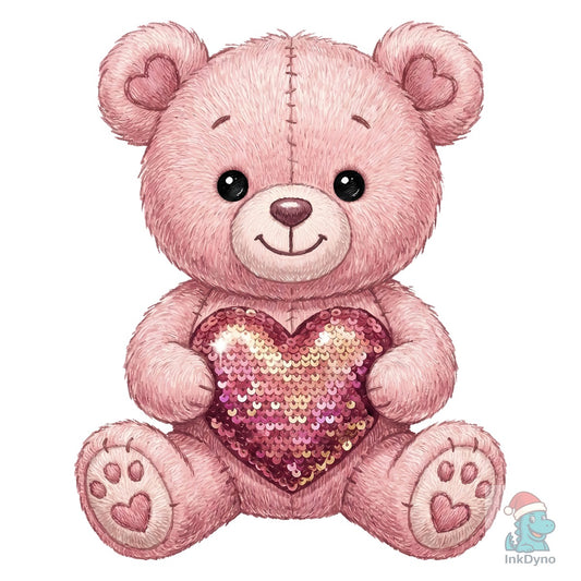 Valentine Love Bear Illustration - DTF Transfer