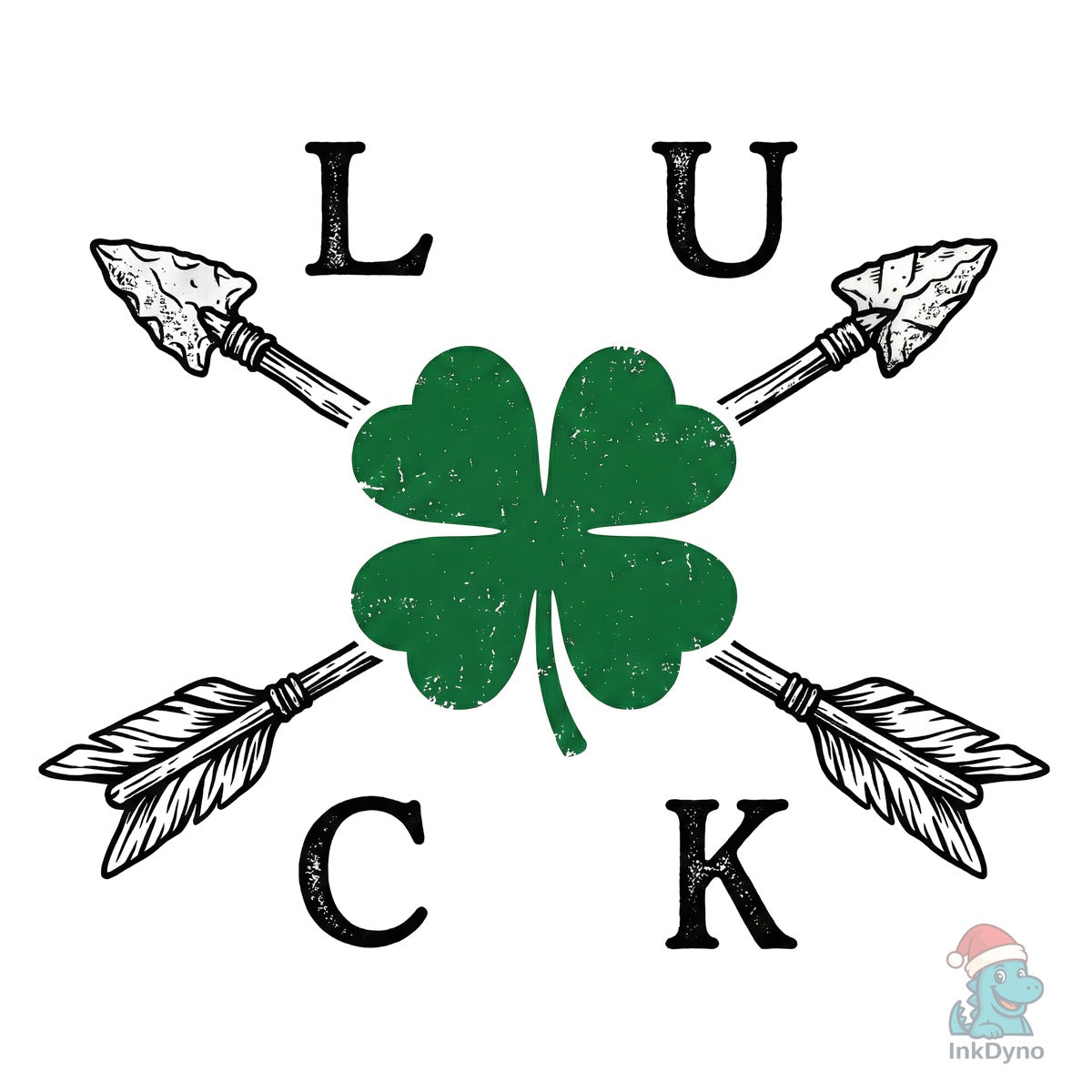 Lucky Shamrock Arrow Emblem