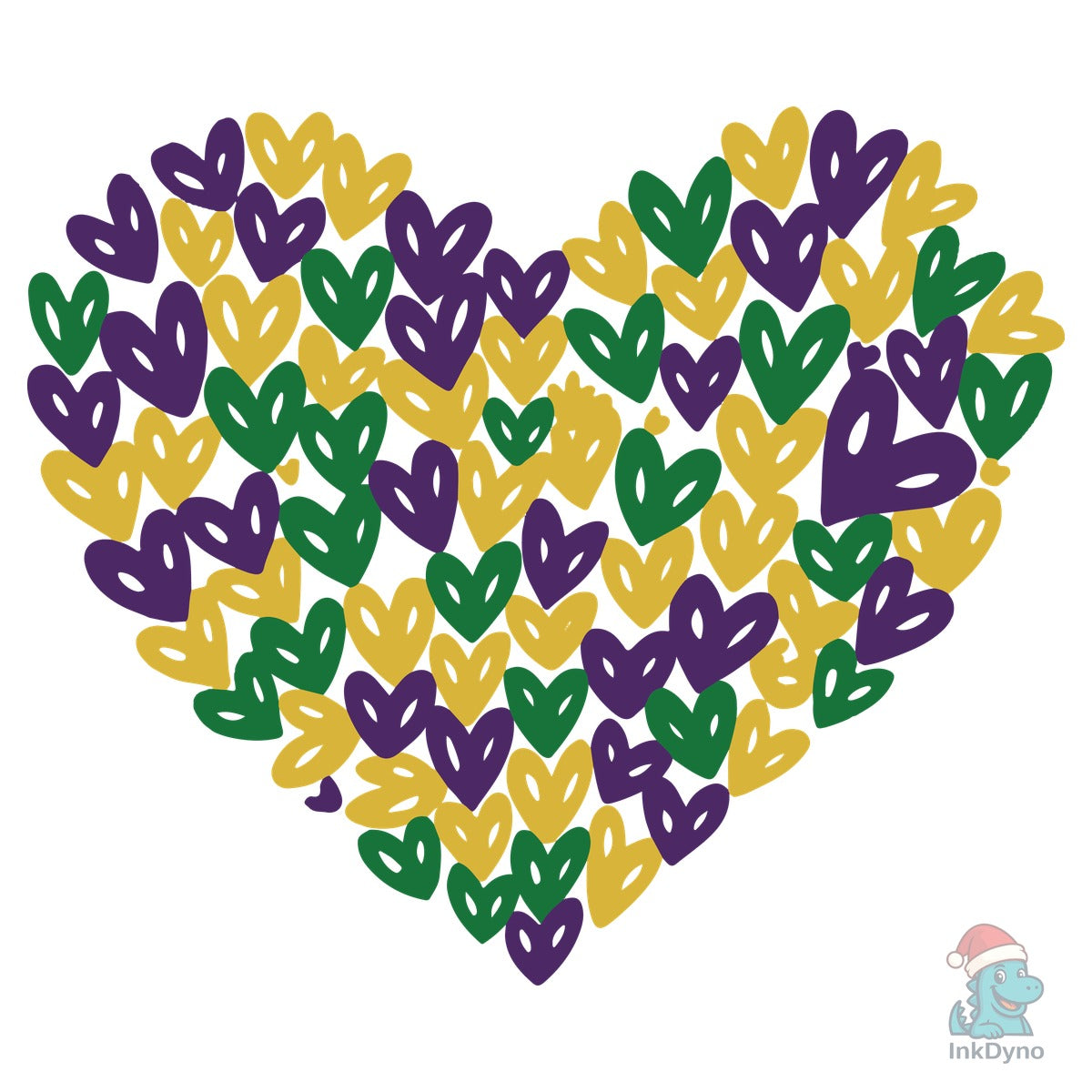 Mardi Gras Heart Painted Carnival