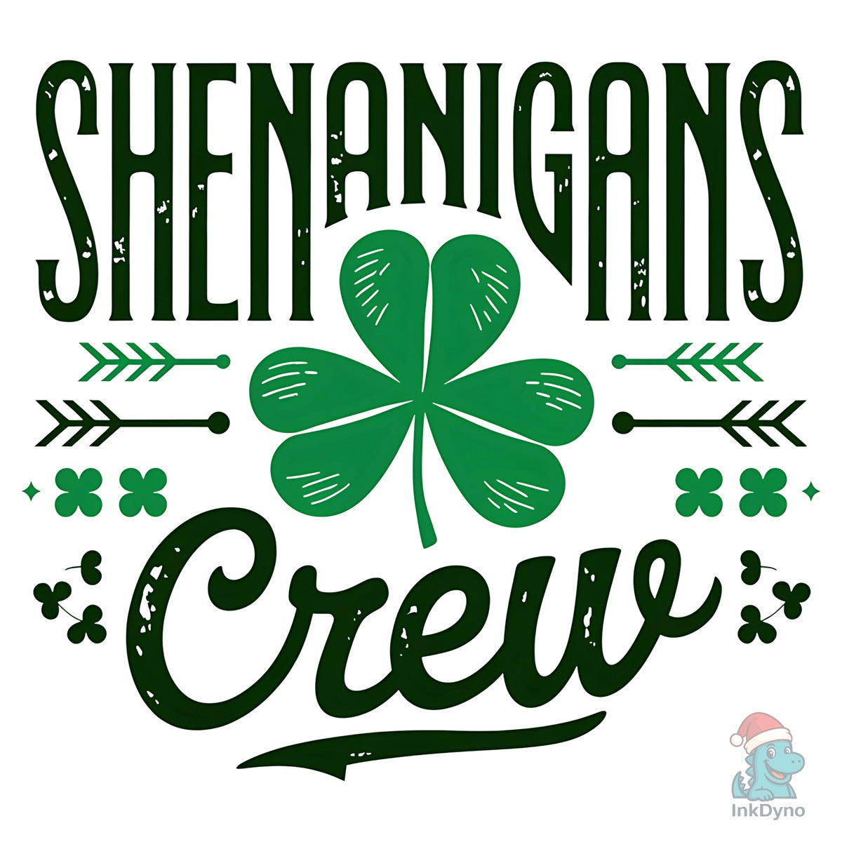 Shenanigans Crew Shamrock Typography