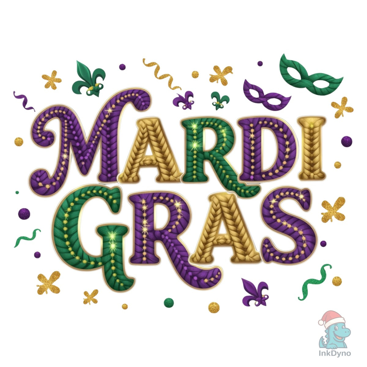 Knitted Mardi Gras Vibes Doodle