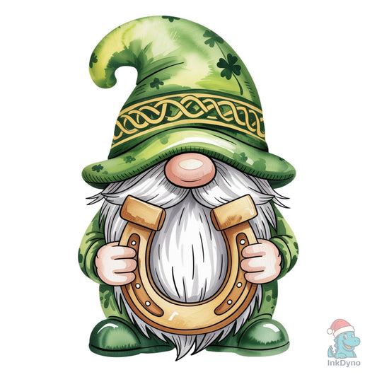 Lucky Horseshoe Gnome St Patrick's - DTF Transfer