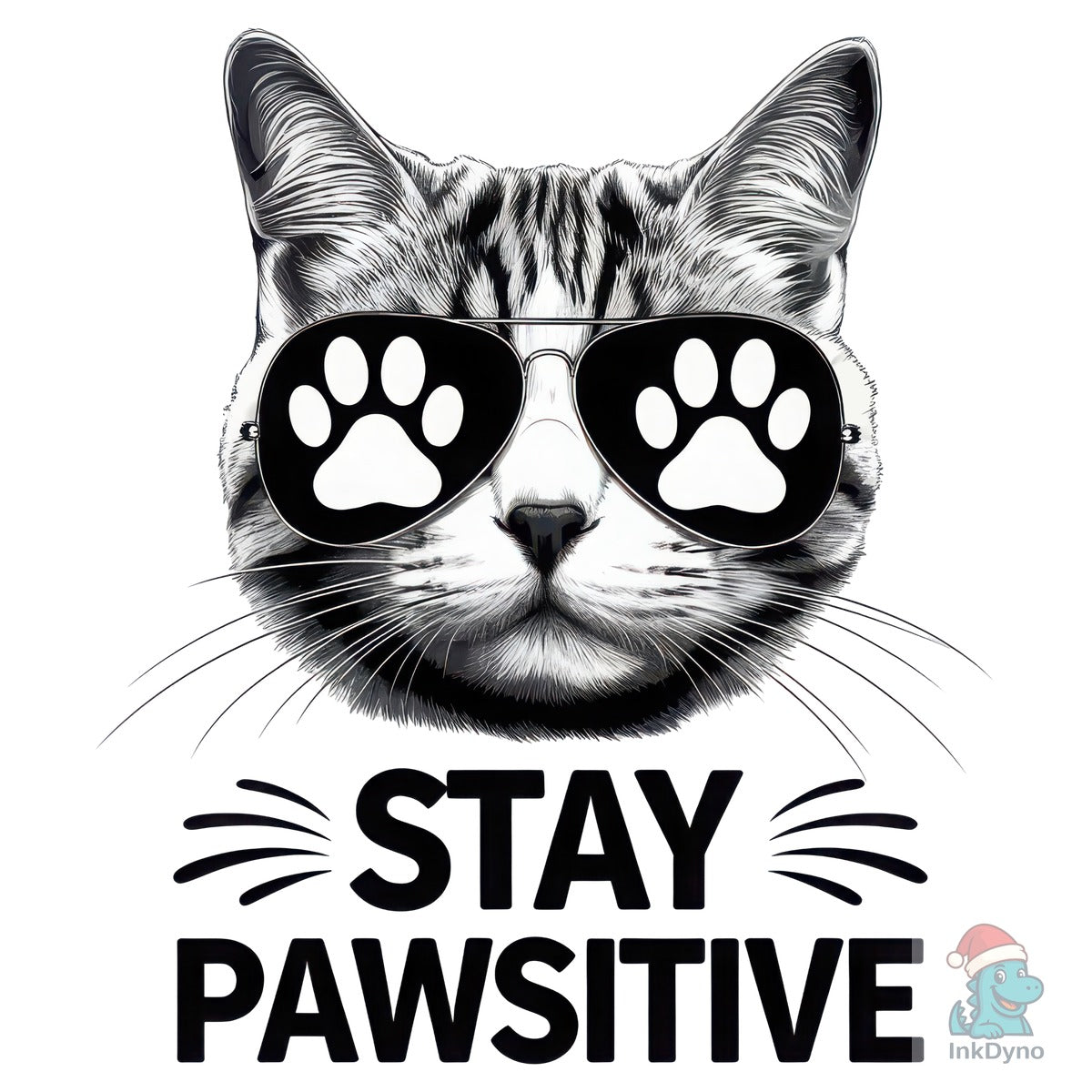 Funny Cat Stay Pawsitive