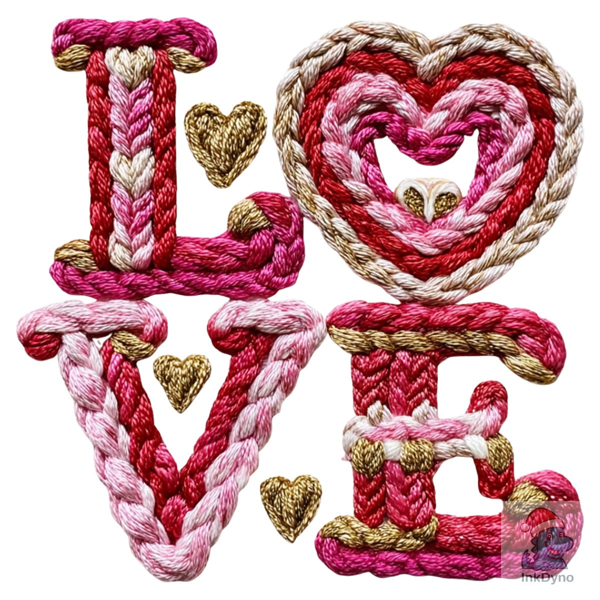 Glitter Crochet Yarn Valentine