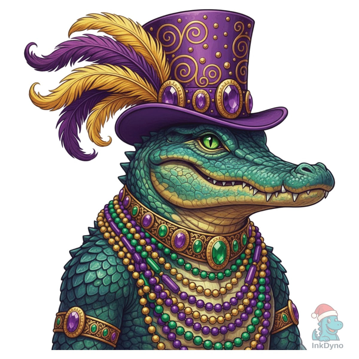 Mardi Gras Alligator Sublimation