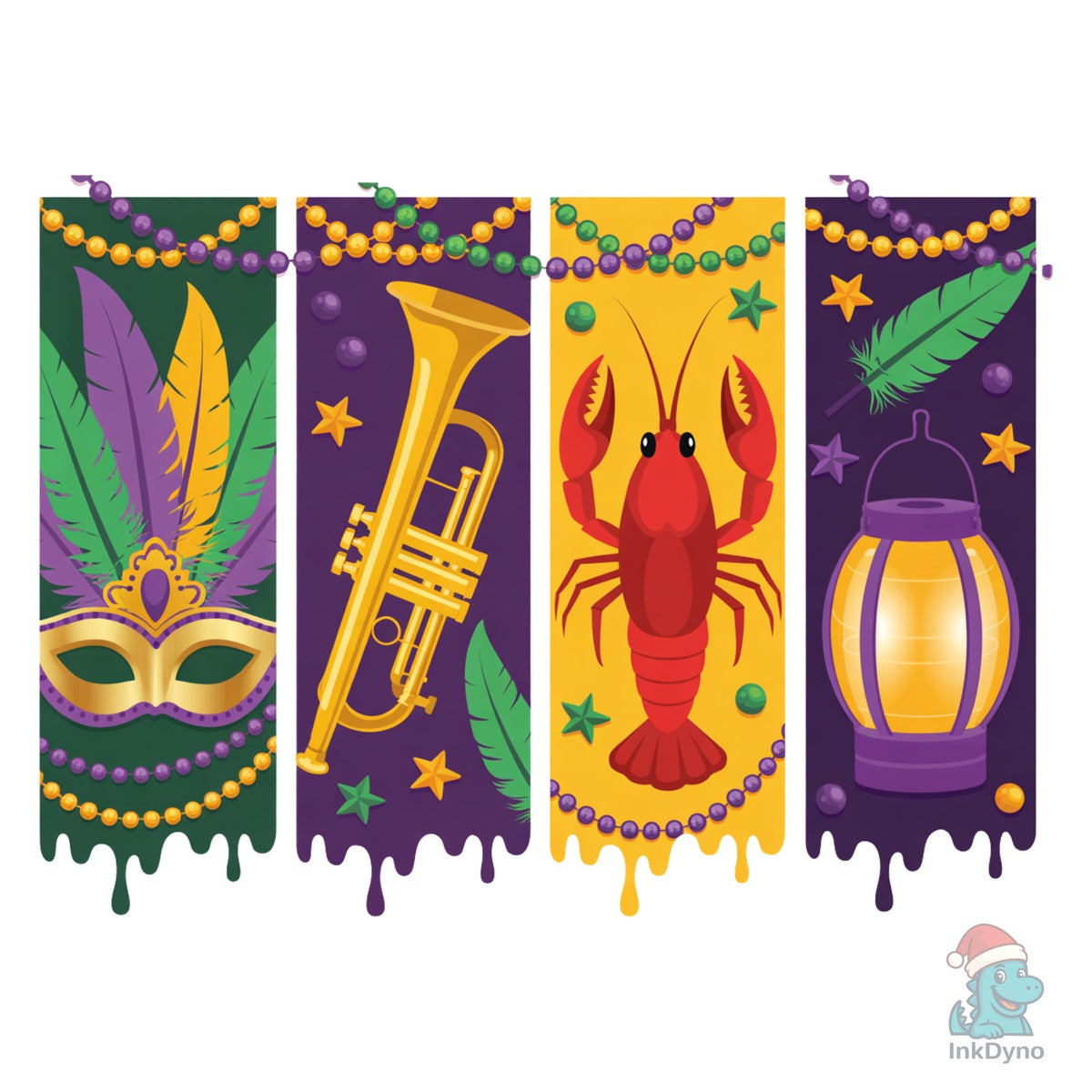 Mardi Gras Trumpet Crawfish Lantern