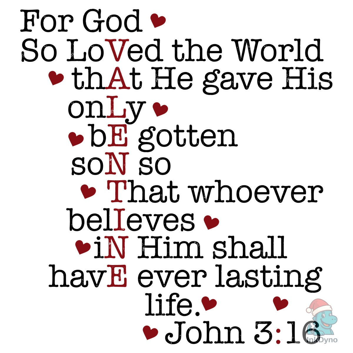 For God so Loved the World Valentine